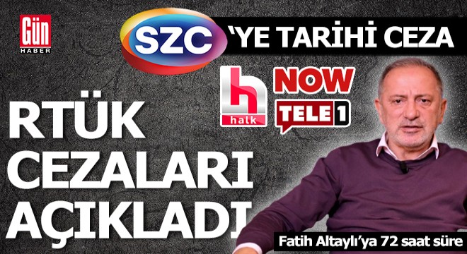 RTÜK'ten, 4 kanala üst sınırdan ceza