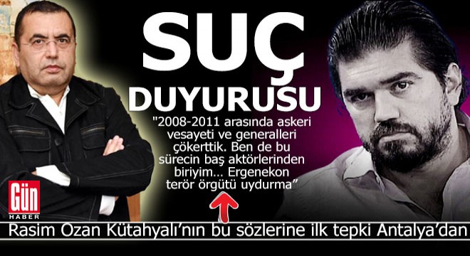 Rasim Ozan Kütahyalı'ya Antalya'dan suç duyurusu