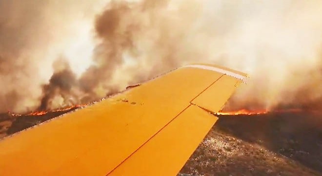 Rodos’ta orman yangınlarına Türk uçaklarından müdahale