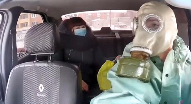 Rus taksi sürücüsünden tepki çeken 'koronavirüs şakası'