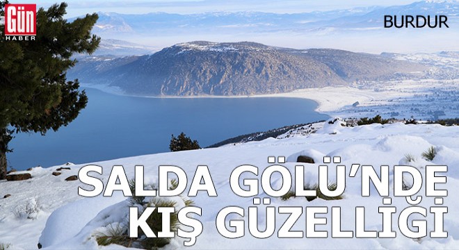 Salda Gölü'nde kış güzelliği