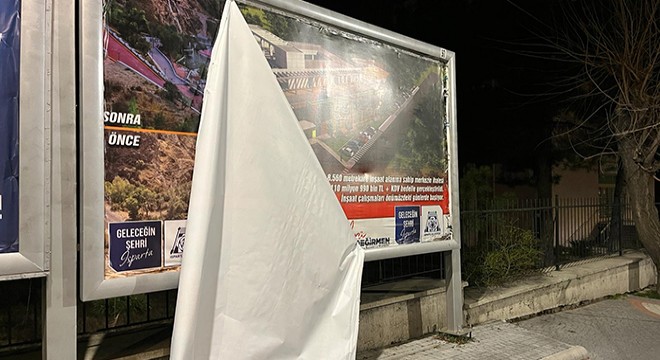 Seçim afişlerini yırtan şüpheli yakalandı