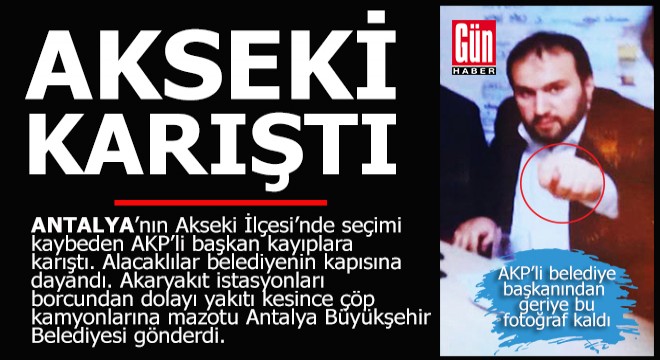 Seçimi kaybeden AKP'li başkan, geride borçlu bir belediye ve bu fotoğrafı bıraktı