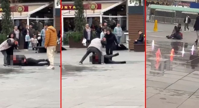 Şehrin ortasında amcasını defalarca bıçakladı