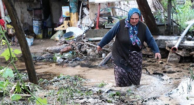 Sel, tarım arazilerine ve evlere zarar verdi