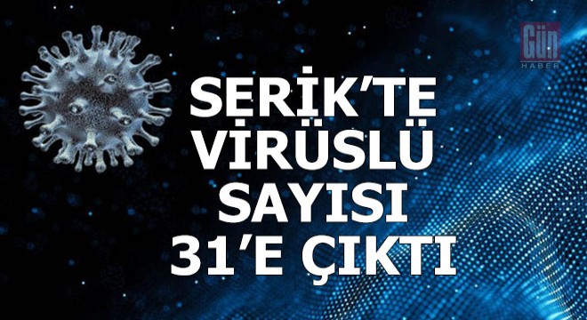 Serik'te pozitif vaka sayısı 31'e çıktı