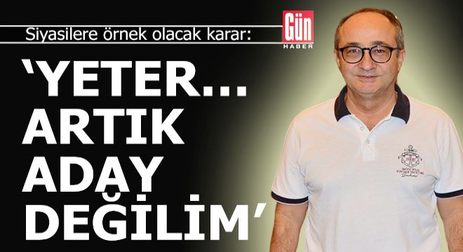 Siyasilere örnek olacak karar