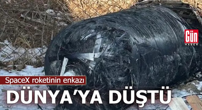 SpaceX roketinin enkazı Dünya'ya düştü