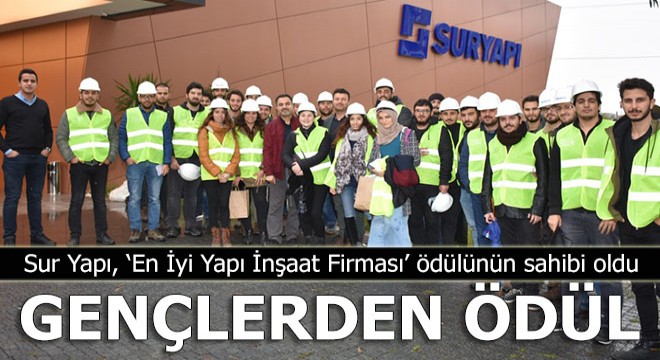 Sur Yapı, ‘En İyi Yapı İnşaat Firması' ödülünün sahibi oldu
