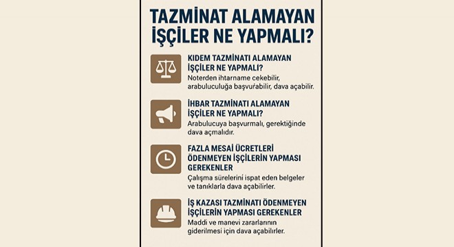Tazminat alamayan işçiler ne yapmalı?