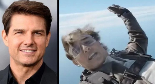 Tom Cruise uçaktan atlayarak teşekkür etti