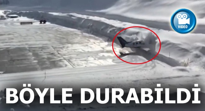 Uçak, böyle durabildi