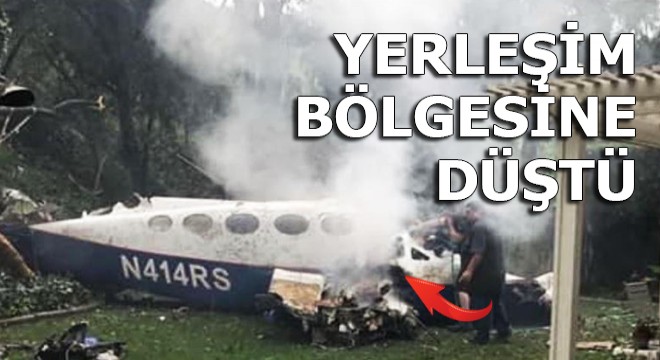 Uçak yerleşim bölgesine düştü: 5 ölü