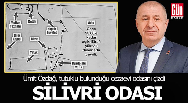 Ümit Özdağ Silivri'deki odasını çizdi