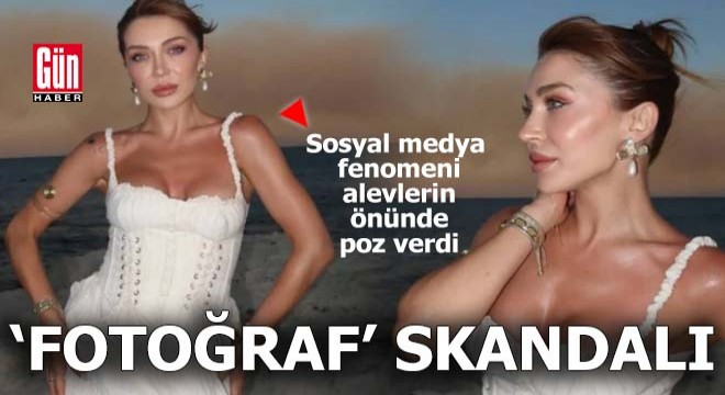 Yangın bölgesinde 'fotoğraf' skandalı
