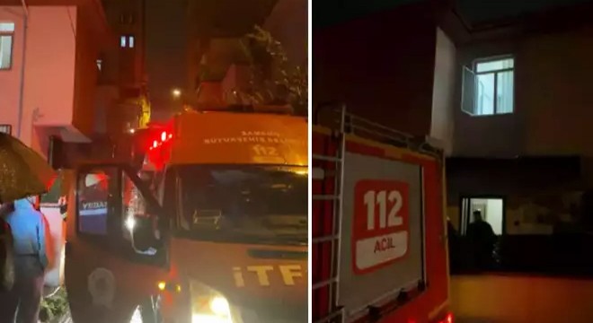 Yangında anne ile 6 aylık bebeği dumandan etkilendi
