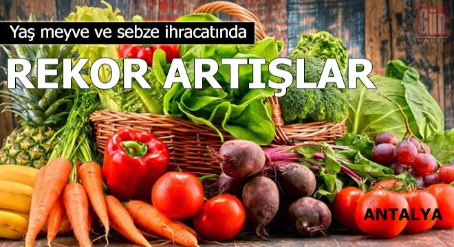 Yaş meyve ve sebze ihracatında rekor artışlar
