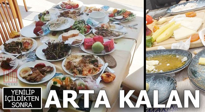 Yenilip içildikten sonra masada arta kalanlar...