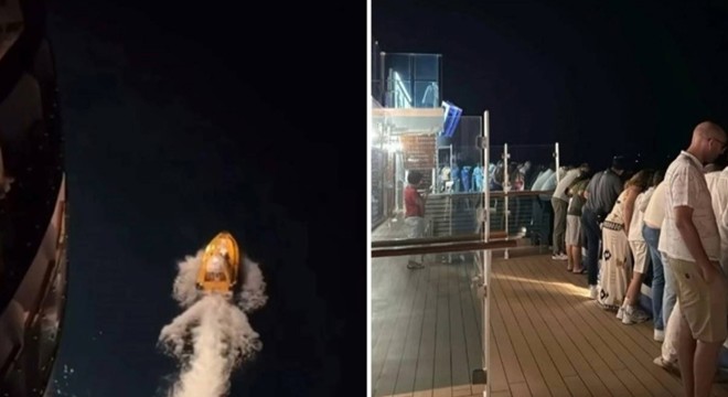 Yolcu gemisinde korku dolu anlar