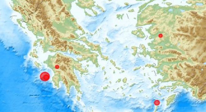 Yunanistan’ın güneyinde, denizde 5.8’lik deprem