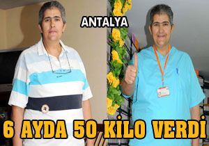 6 ayda 50 kilo verdi