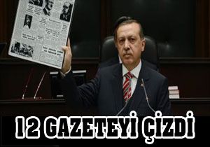 12 gazetenin üzerini çizdi