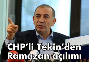 CHP'li Tekin sokakta iftar verecek