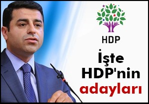 İşte HDP'nin milletvekili adayları