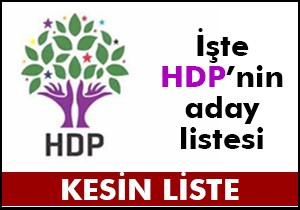 HDP'nin 2015 genel seçimleri aday listesi açıklandı