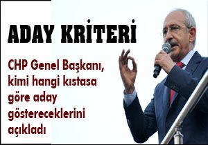 Kılıçdaroğlu'nun aday kriteri