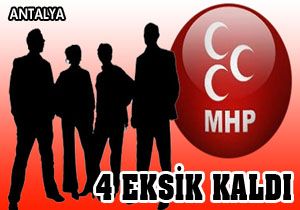 MHP'nin Antalya'da 4 eksiği kaldı