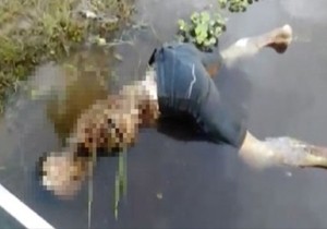 Nehre düşen adamı yediler