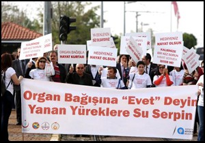 Organ bağışı için yürüdüler