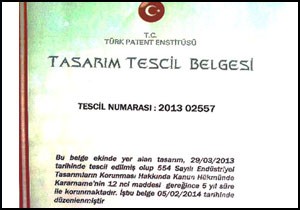 Turabi Babacan Ay Yıldız'lı projesine patent aldı