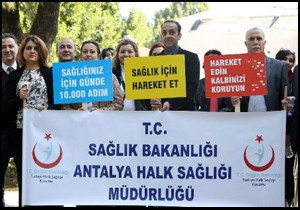 Sağlık için yürüdüler