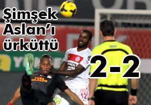 Şimşek Aslan'ı ürküttü