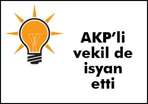AKP'li vekil de isyan etti