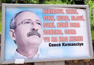 Zazaca afişler kaldırıldı